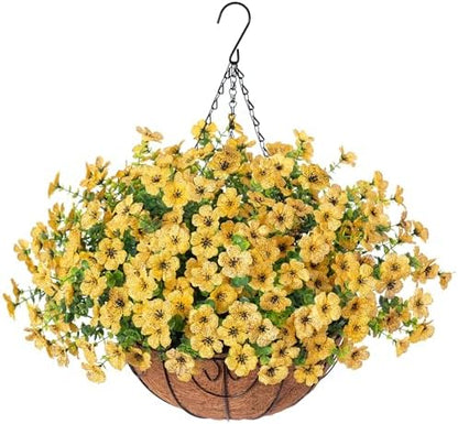 Elegant Artificial Hanging Flower Basket Home Decor Display