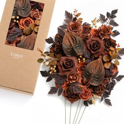 Refined Teal Burnt Orange Silk Home Decor Bundle