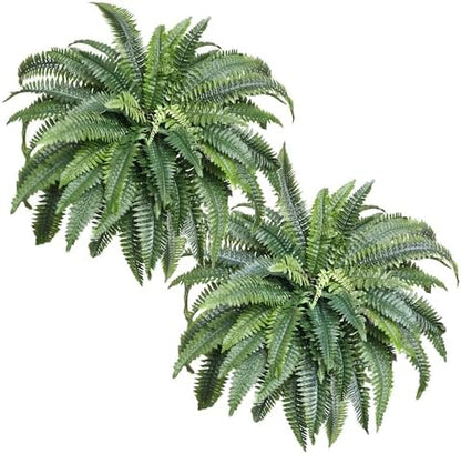 Classic Artificial Boston Ferns Rust Home Decor Kit
