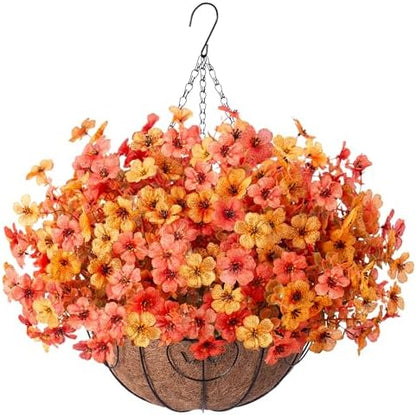 Elegant Artificial Hanging Flower Basket Home Decor Display
