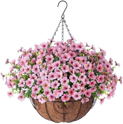 Elegant Artificial Hanging Flower Basket Home Decor Display
