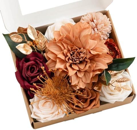 Refined Teal Burnt Orange Silk Home Decor Bundle