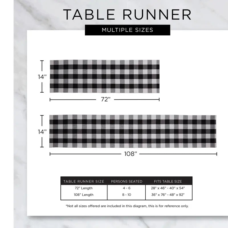 Pumpkin Spice Plaid Table Runner - 14" x 72" Autumn Harvest Table Decor