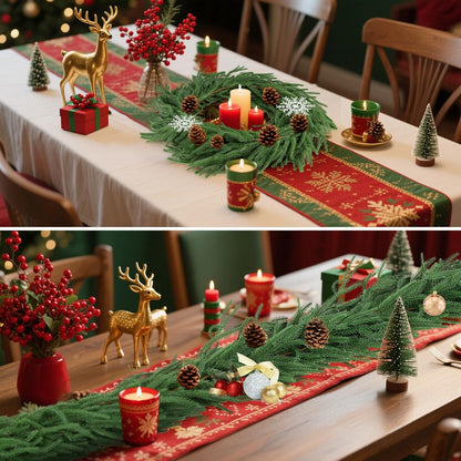 Sophisticated Artificial Norfolk Pine Garland Holiday Decor Display