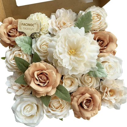 Sophisticated Pink Silk Peonies Roses Indoor Decor Kit