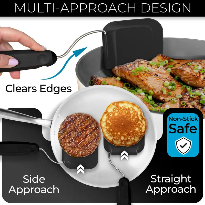 Adjustable Angle Spatula with 2 PPSU Heads - BPA-Free Kitchen Gadget for Air Fryers and Griddles