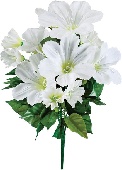 Festive Oakridge Petunia Bush White Outdoor Decor Accent