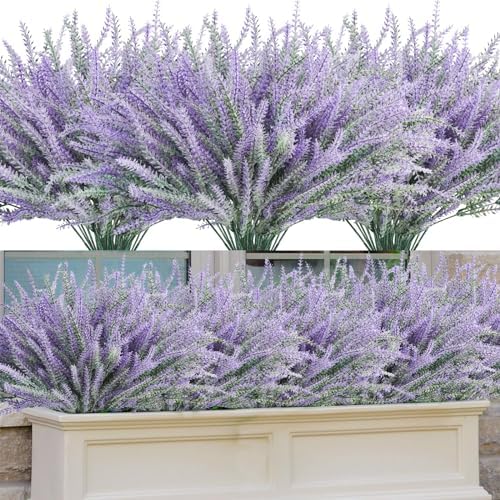 Stylish Bundles Artificial Lavender Resistant Outdoor Decor Selection