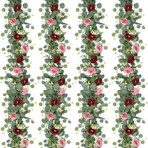 Realistic Artificial Eucalyptus Garland Style Outdoor Decor Selection