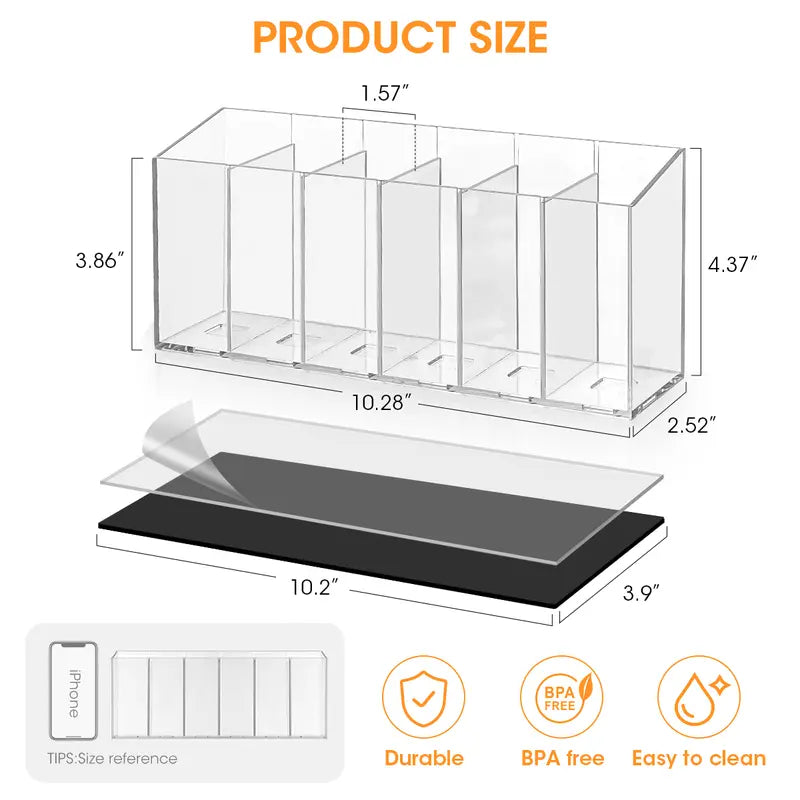 Drink Packet Organizer, Mountable Space-Saving Tidy Counter Setup Holder with Adhesive & Magnetic Sticker