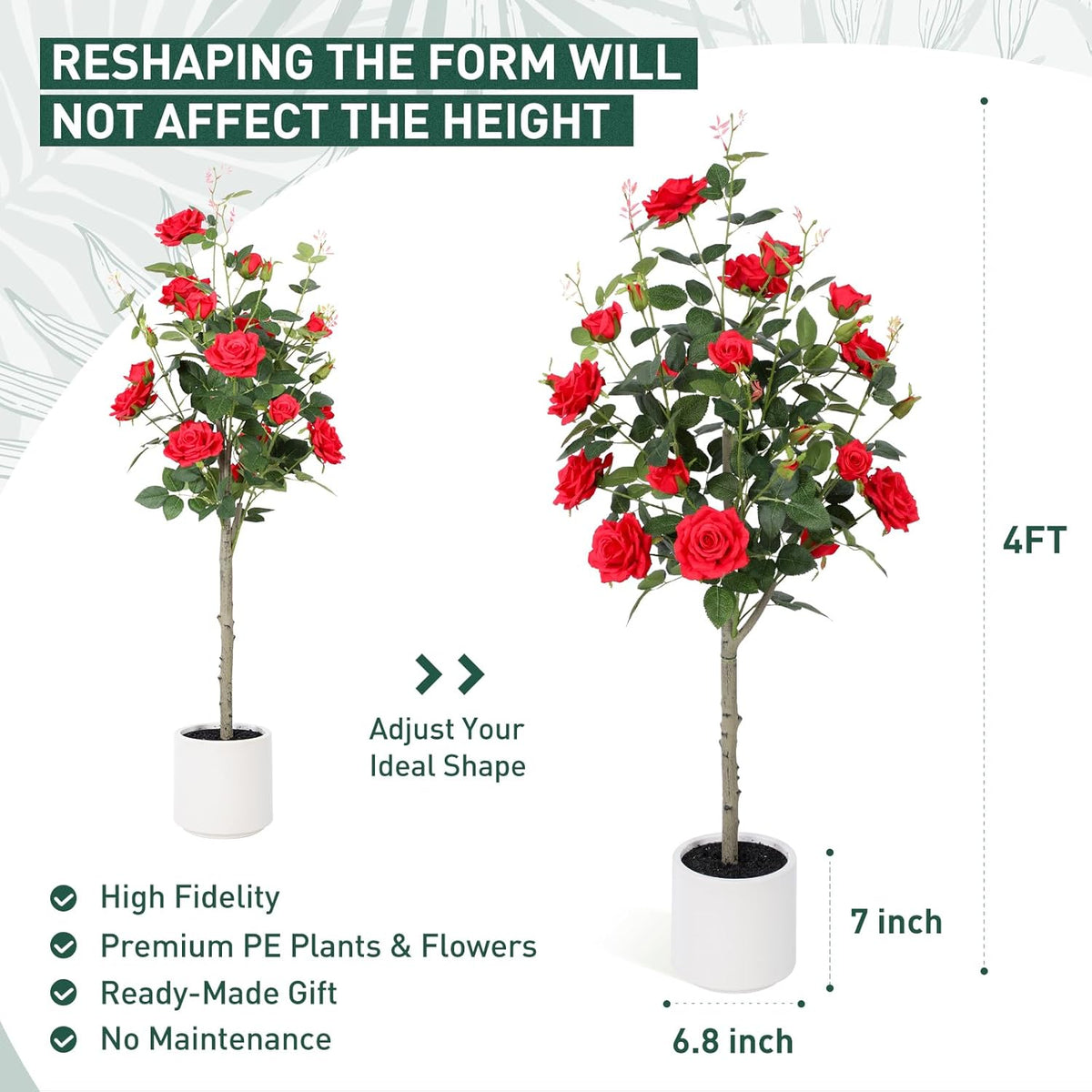 Serene Artificial Rose Silk Floral Home Decor Set