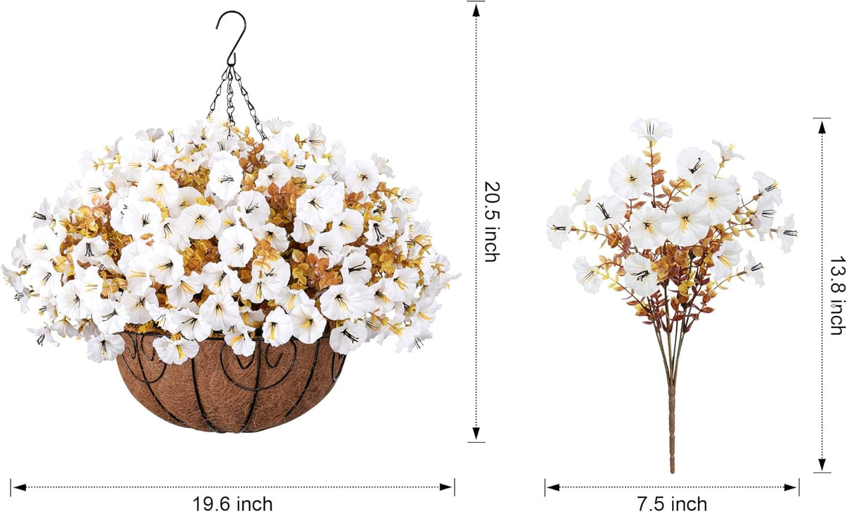 Vibrant Silk Morning Glory Basket Outdoor Decor Bundle