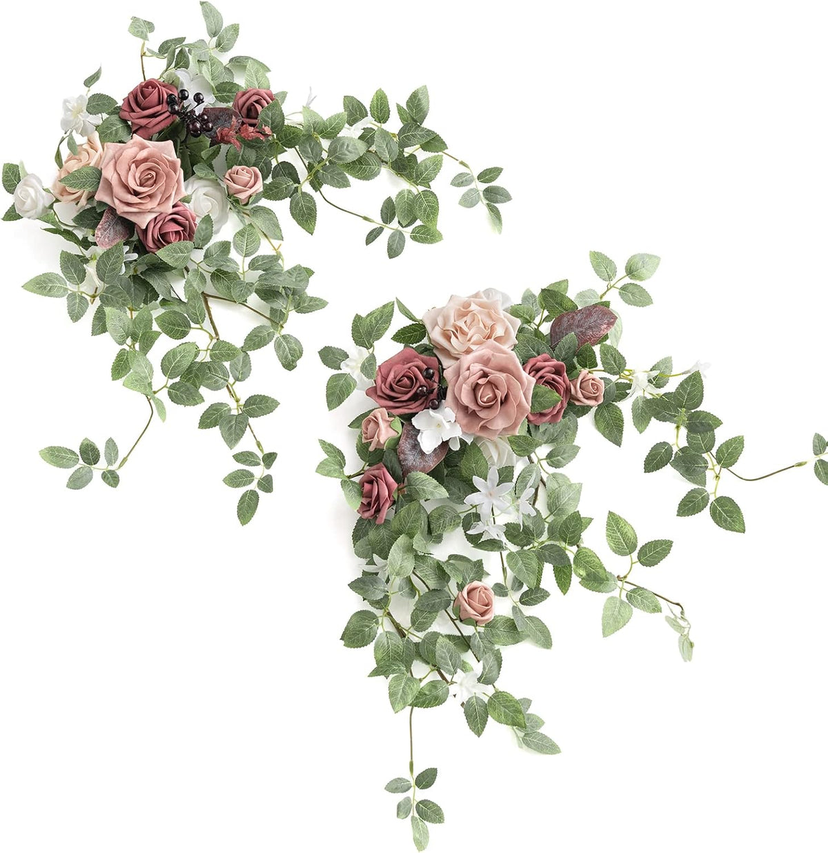 Handmade Wedding Floral Garland Silk Roses Arch Decor