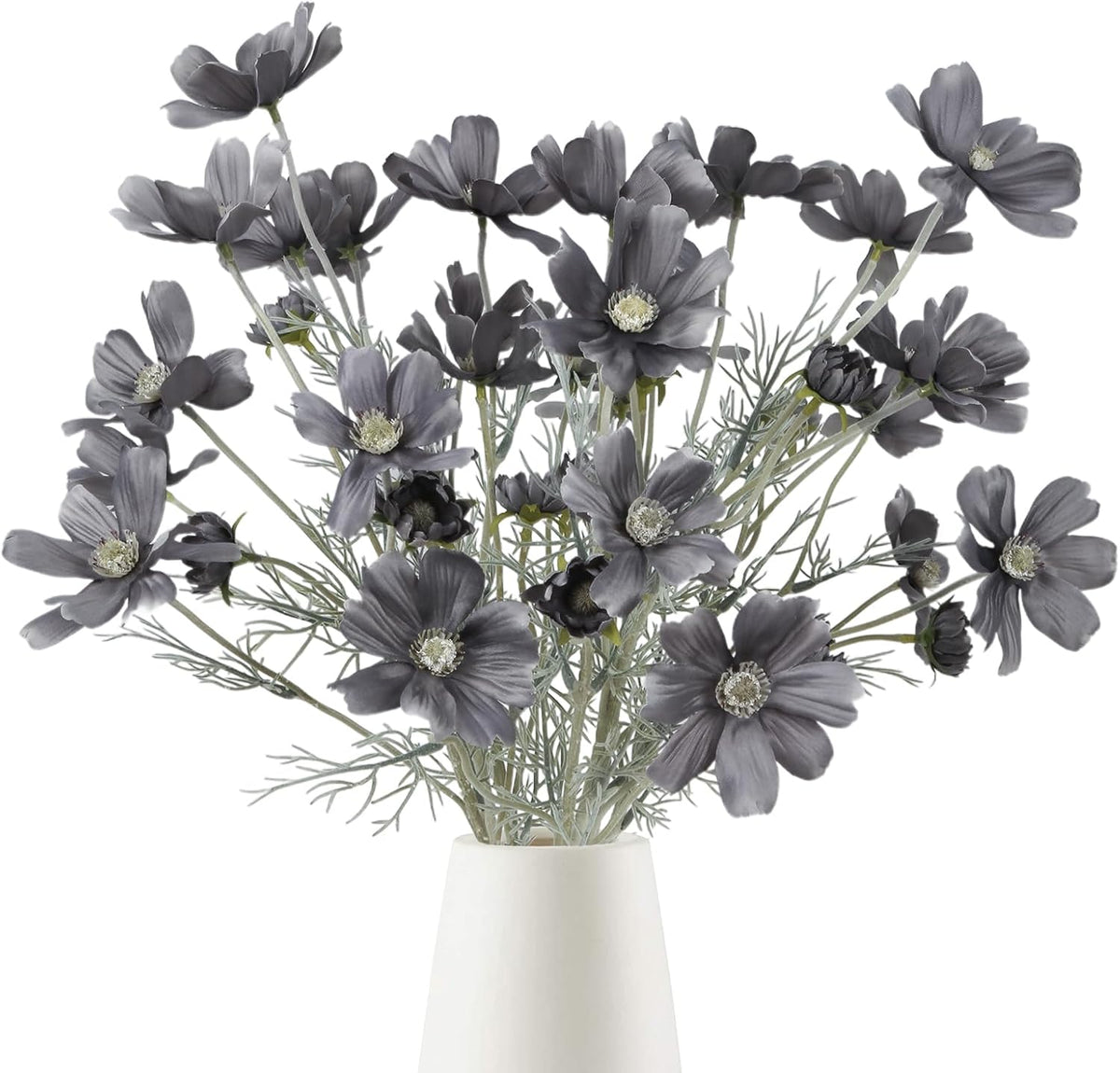 6 Pcs Cosmos Silk Flowers 24" Wild Flowers Artificial Fake Flowers Arrangement for Wedding Party Kitchens Home Decoration (Burgundy)