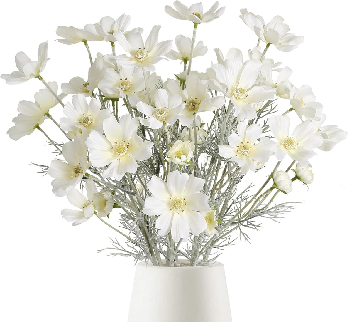 6 Pcs Cosmos Silk Flowers 24" Wild Flowers Artificial Fake Flowers Arrangement for Wedding Party Kitchens Home Decoration (Burgundy)