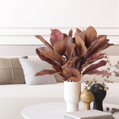 Natural Artificial Autumn Magnolia Branches Indoor Decor Bundle