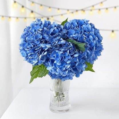 4 Pcs Real Touch White Hydrangeas Artificial Flower 21 inches Realistic Faux Latex Hydrangeas Flower for Home Decor Kitchen Living Room Spring Table Wedding Xmas Arrangement