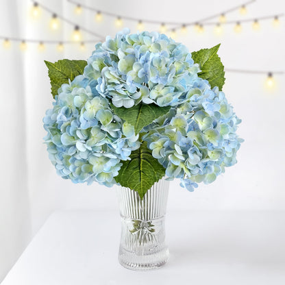 4 Pcs Real Touch White Hydrangeas Artificial Flower 21 inches Realistic Faux Latex Hydrangeas Flower for Home Decor Kitchen Living Room Spring Table Wedding Xmas Arrangement