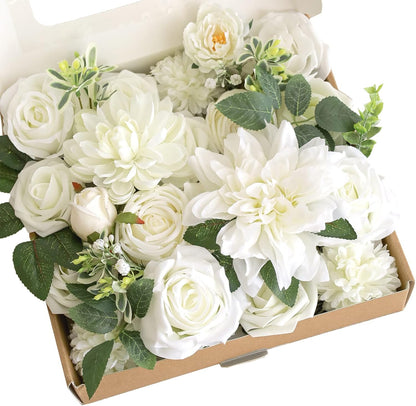 Lookein Artificial Flowers for DIY Wedding Decoration Bridal Bouquet Table Centerpieces Flower Garland Arch Flower Decoration Home Decor, Rustic Terracotta