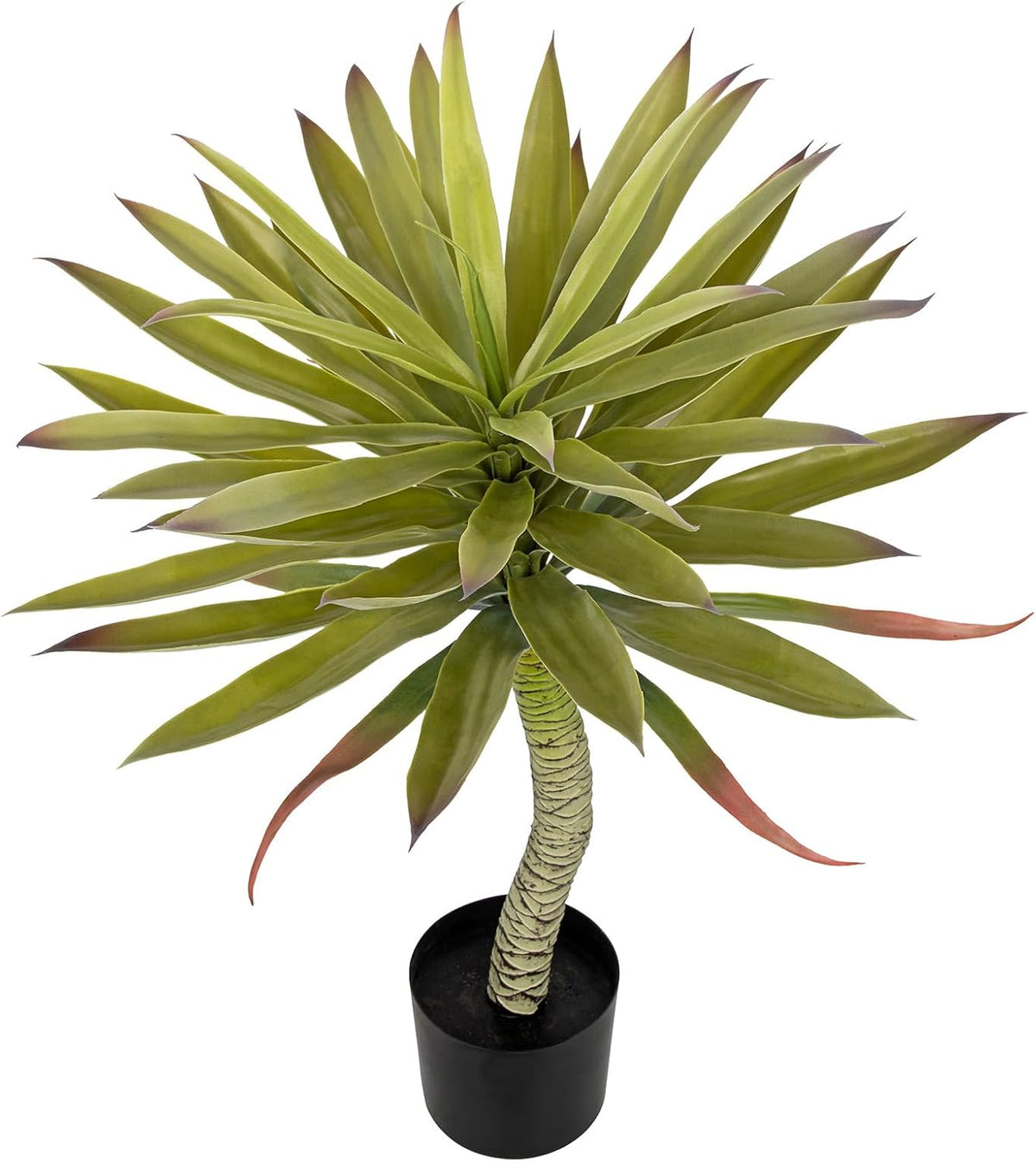Briful Large Fake Agave Plant 17.3 Inch Artificial Yucca Potted Plants Outdoor Faux Agave Plants for Home Office Room Garden Front Porch Balcony Decor(Green)