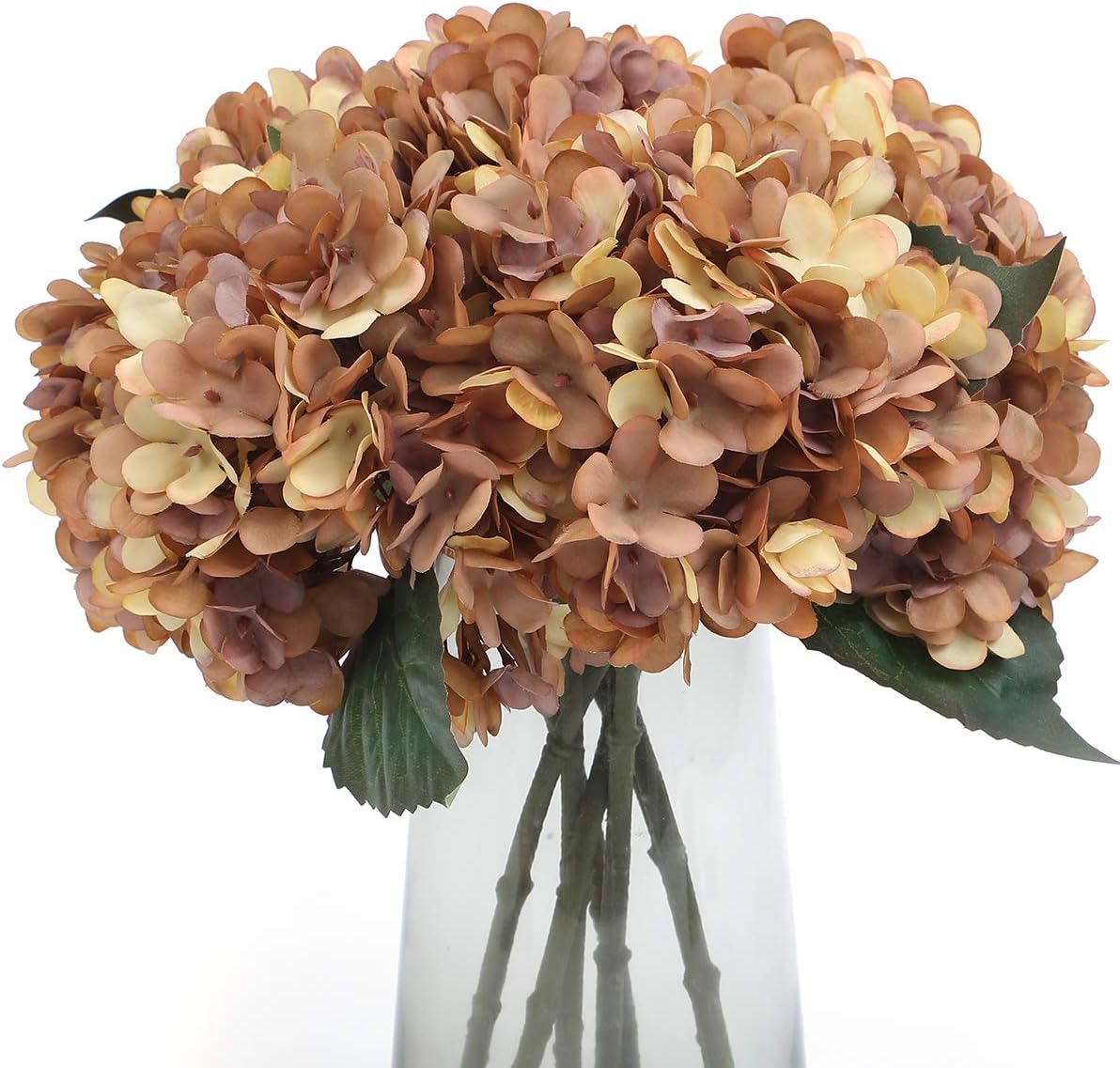 6 Pcs White Hydrangea Artificial Flowers Silk Fake Hydrangeas with Stems for Wedding and Home Decor