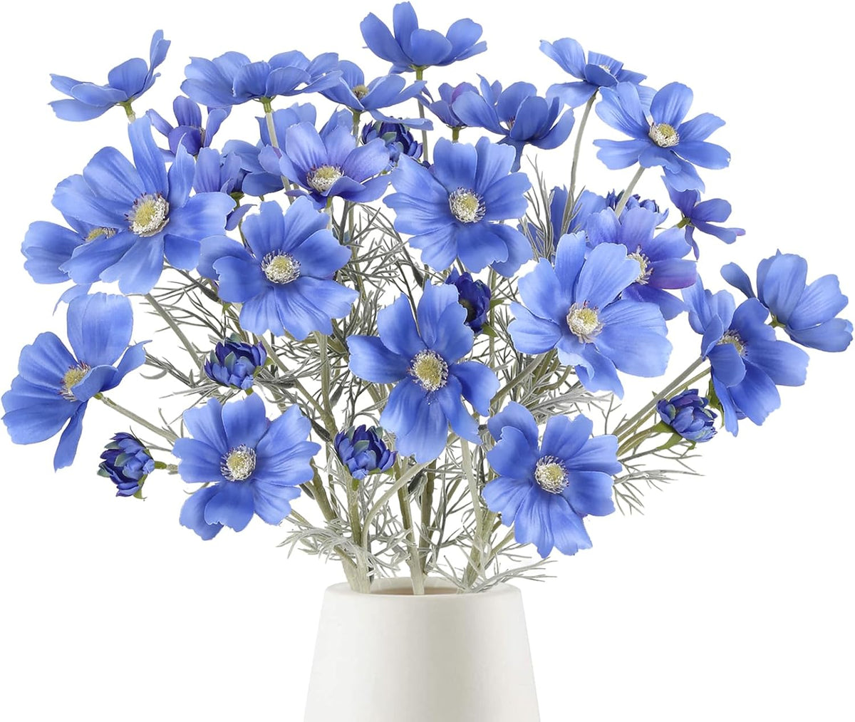 6 Pcs Cosmos Silk Flowers 24" Wild Flowers Artificial Fake Flowers Arrangement for Wedding Party Kitchens Home Decoration (Burgundy)