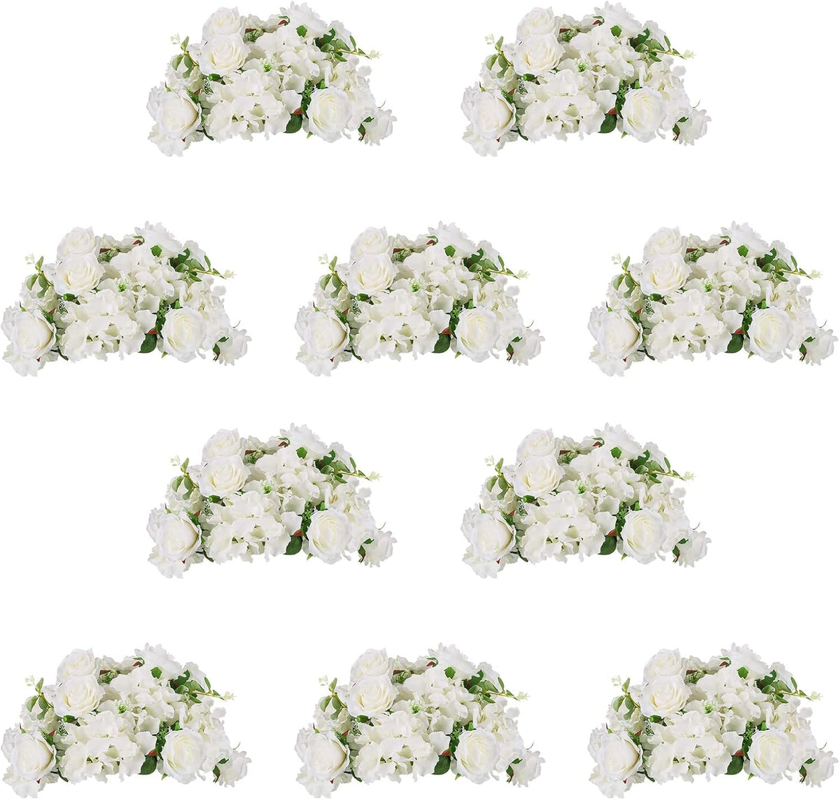 NUPTIO Artificial Flower Centrepieces for Tables - 2 Pcs Large Fake Flowers Roses Balls 15.7 inch Diam - Royal Blue Silk Faux Rose Arrangement Bouquet for Wedding Party Centerpiece Table Decorations