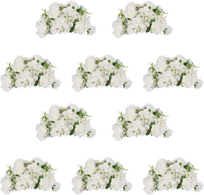 NUPTIO Artificial Flower Centrepieces for Tables - 2 Pcs Large Fake Flowers Roses Balls 15.7 inch Diam - Royal Blue Silk Faux Rose Arrangement Bouquet for Wedding Party Centerpiece Table Decorations