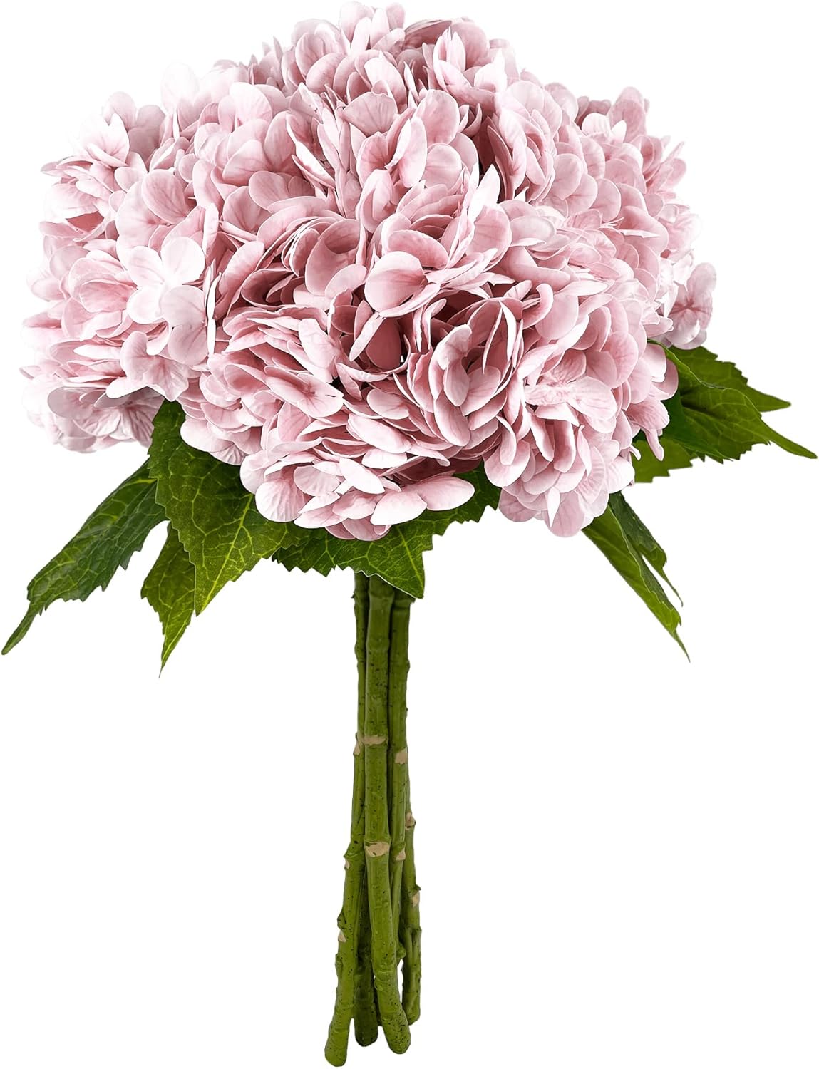 Yatim 21In Blue Artificial Hydrangea Flowers 5 Pcs Real Touch 3D Print Latex Flowers for Wedding Centerpieces Bouquets DIY Floral Decor Home Decoration with Stems