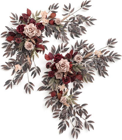 Handmade Wedding Floral Garland Silk Roses Arch Decor