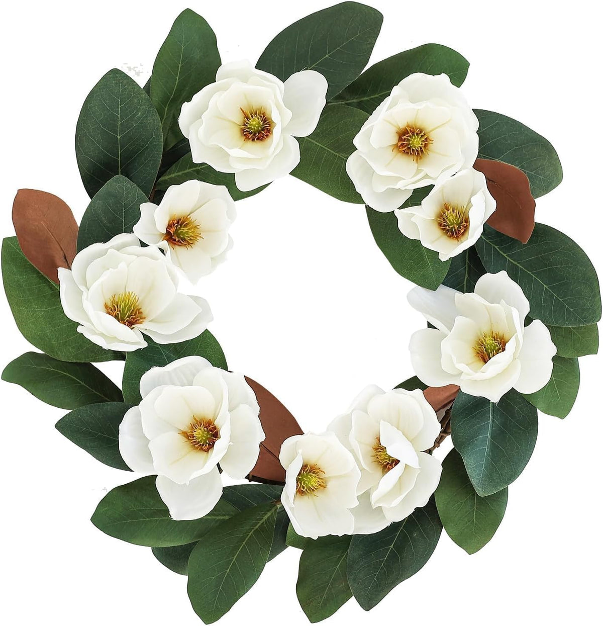 18 Inch Blue Faux Hydrangea Half Wreath, Spring Summer Year-Round Floral Wreaths Decor, Romantic Blooming Accent for Front Door, Porch, Living Room, Bedroom, Wall, Wedding Decorations