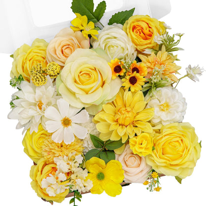 Rustic Artificial Multi Flower Mixed Indoor Decor Selection