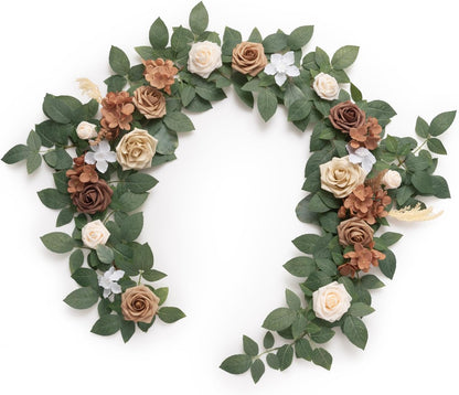 Seasonal Black Burgundy Rose Garland Home Decor Kit