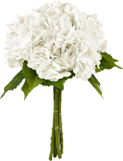 Tafren💐 21In Pink Artificial Hydrangea Flowers 5 Pcs Real Touch 3D Print Latex Flowers for Wedding Centerpieces Bouquets DIY Floral Decor Home Decoration with Stems