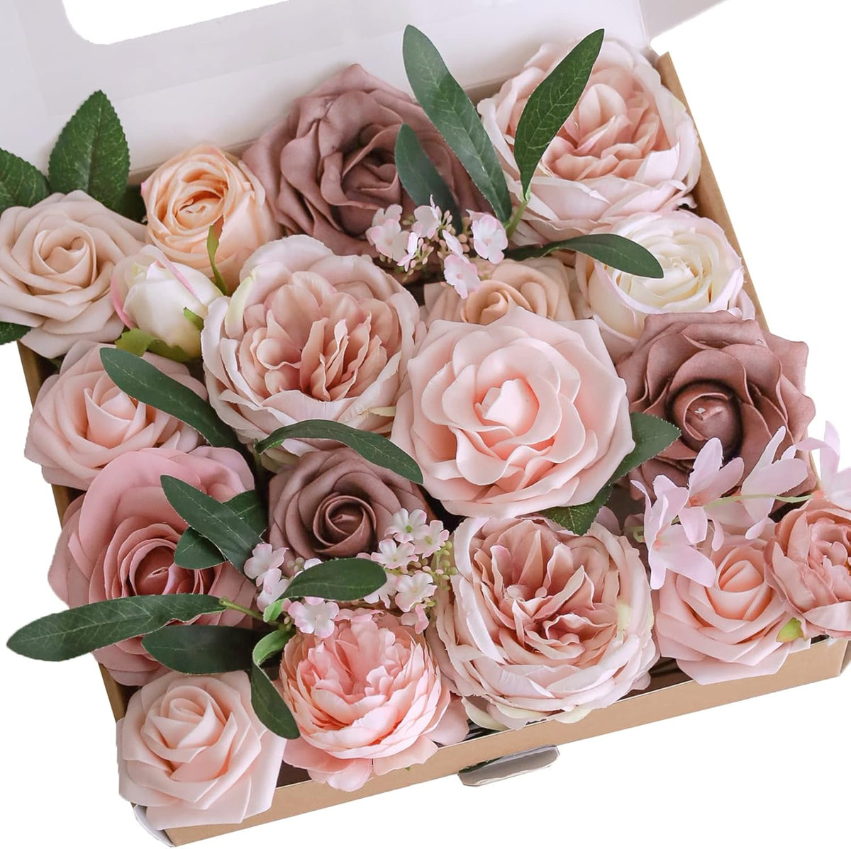 Lookein Artificial Flowers for DIY Wedding Decoration Bridal Bouquet Table Centerpieces Flower Garland Arch Flower Decoration Home Decor, Rustic Terracotta
