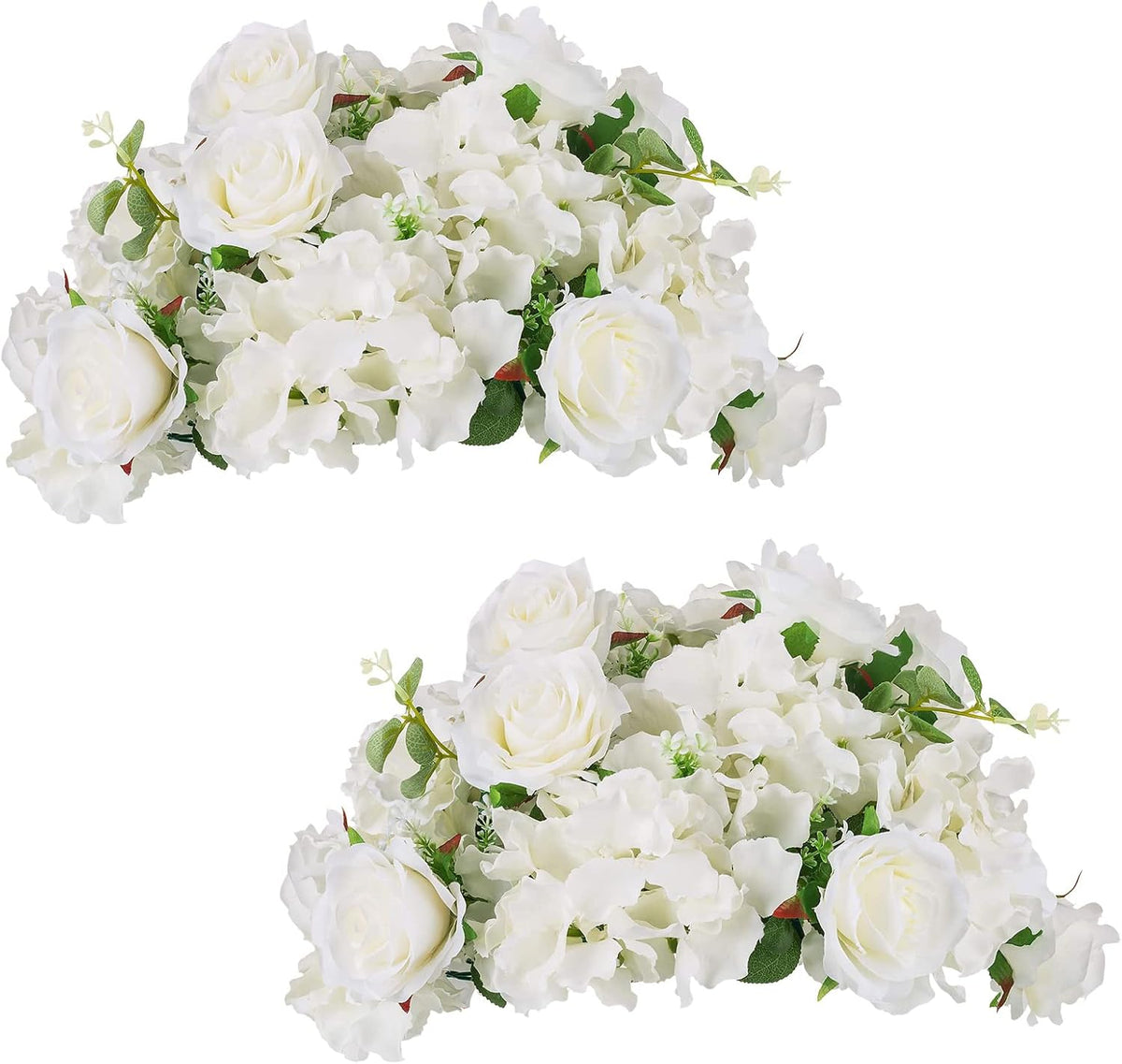 NUPTIO Artificial Flower Centrepieces for Tables - 2 Pcs Large Fake Flowers Roses Balls 15.7 inch Diam - Royal Blue Silk Faux Rose Arrangement Bouquet for Wedding Party Centerpiece Table Decorations