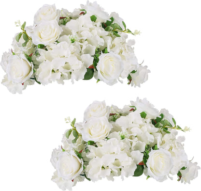 NUPTIO Artificial Flower Centrepieces for Tables - 2 Pcs Large Fake Flowers Roses Balls 15.7 inch Diam - Royal Blue Silk Faux Rose Arrangement Bouquet for Wedding Party Centerpiece Table Decorations