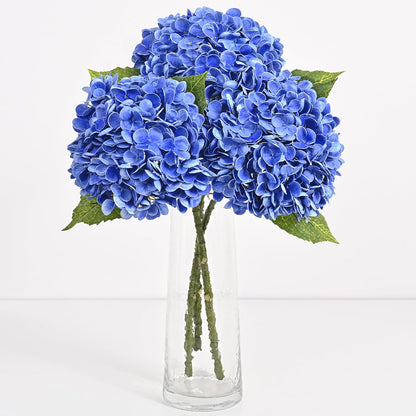 Yastouay 3 Pcs Real Touch Hydrangea Artificial Flowers, 21" White Full Faux Hydrangea Flowers Latex Fake Flowers for Home Decor Party Floral Arrangements Wedding Bouquets Centerpieces Outdoor Decor