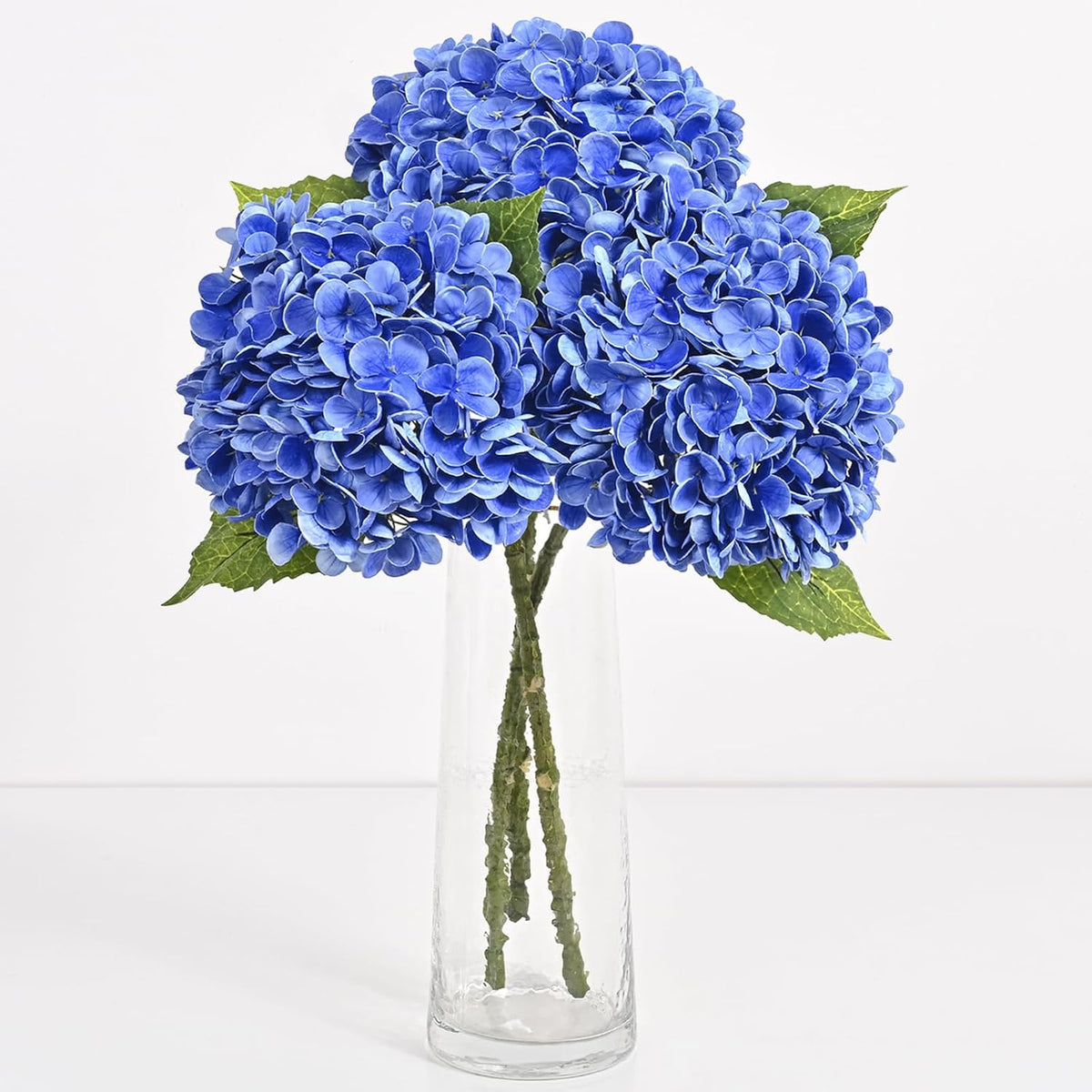 Yastouay 3 Pcs Real Touch Hydrangea Artificial Flowers, 21" White Full Faux Hydrangea Flowers Latex Fake Flowers for Home Decor Party Floral Arrangements Wedding Bouquets Centerpieces Outdoor Decor