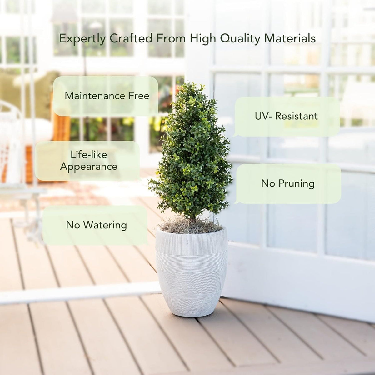 Modern Artificial Boxwood Greenery Dried Indoor Decor Series