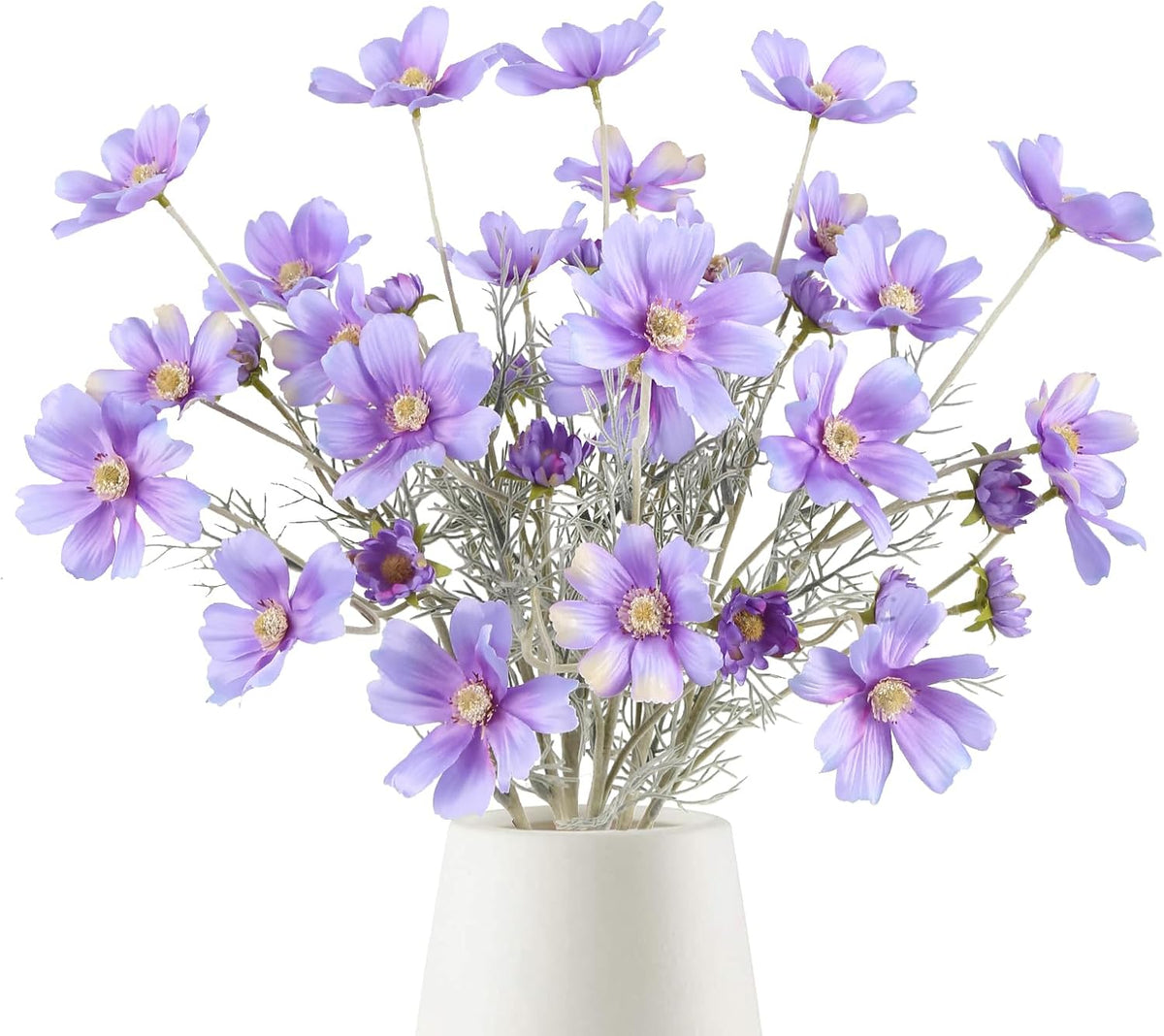 6 Pcs Cosmos Silk Flowers 24" Wild Flowers Artificial Fake Flowers Arrangement for Wedding Party Kitchens Home Decoration (Burgundy)