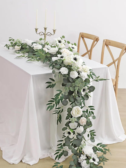 Refined Eight Foot Eucalyptus Peony Home Decor Statement