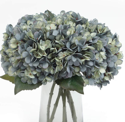 6 Pcs White Hydrangea Artificial Flowers Silk Fake Hydrangeas with Stems for Wedding and Home Decor