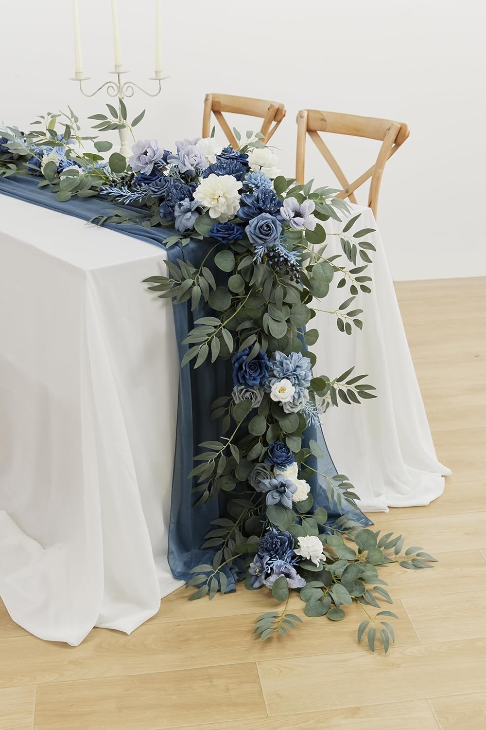 Refined Eight Foot Eucalyptus Peony Home Decor Statement