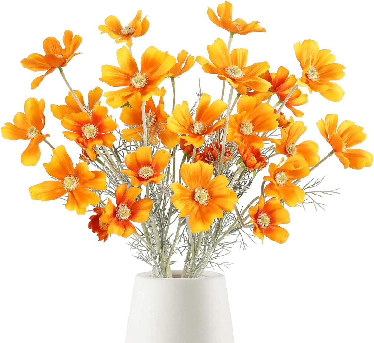 6 Pcs Cosmos Silk Flowers 24" Wild Flowers Artificial Fake Flowers Arrangement for Wedding Party Kitchens Home Decoration (Burgundy)