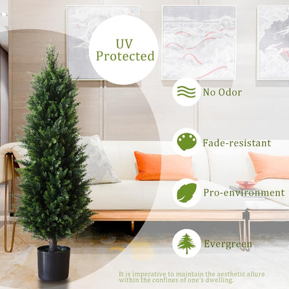 Stylish Artificial Cedar Topiary Pine Home Decor Accent