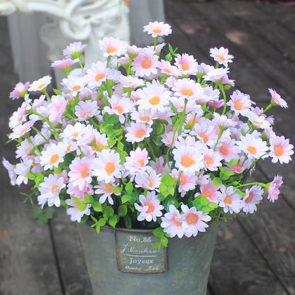 Artificial Plants & Flowers Outdoor 16 Bundles Fade Resistant Wildflowers Fake Daisy Outside Colorful Flowers Spring Summer Decorations for Planter Front Porch Decor(16 Bundles 3 Colors)