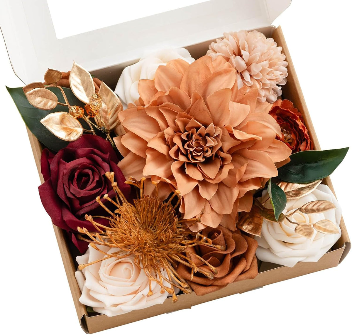 Refined Teal Burnt Orange Silk Home Decor Bundle