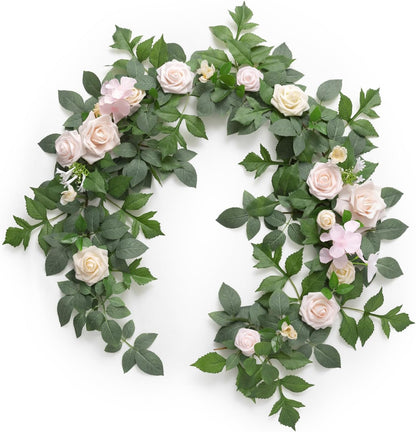Seasonal Black Burgundy Rose Garland Home Decor Kit