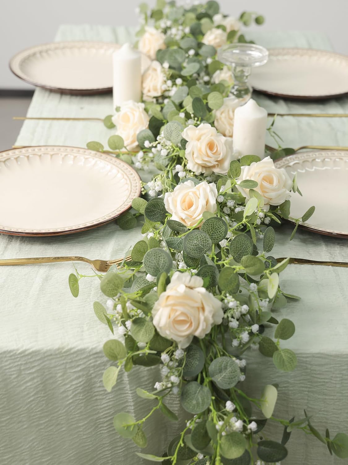 Artificial Eucalyptus Floral Garland Spring Home Decor